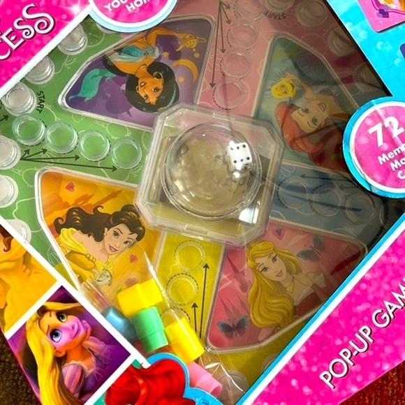 Brand New Disney Princess Pop Up Game & Memory Match Game Ariel Belle Jasmine - Picture 2 of 12